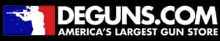 DEguns white text logo