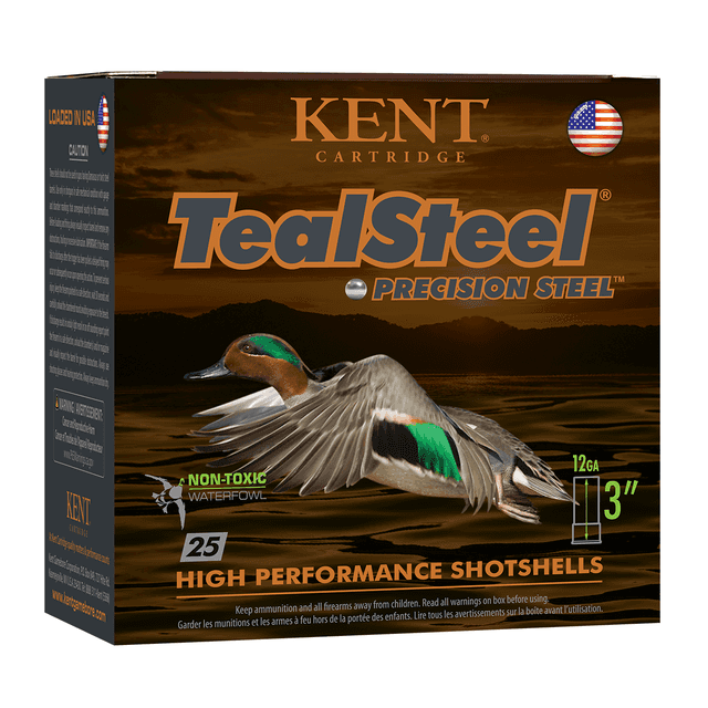 Kent Cartridge KTS12365 TealSteel Precision Steel 12Gauge 2.75" 1 1/4oz 5Shot 25 Per Box Kent Cartridge KTS12365 TealSteel Precision Steel 12Gauge 2.75" 1 1/4oz 5Shot 25 Per Box