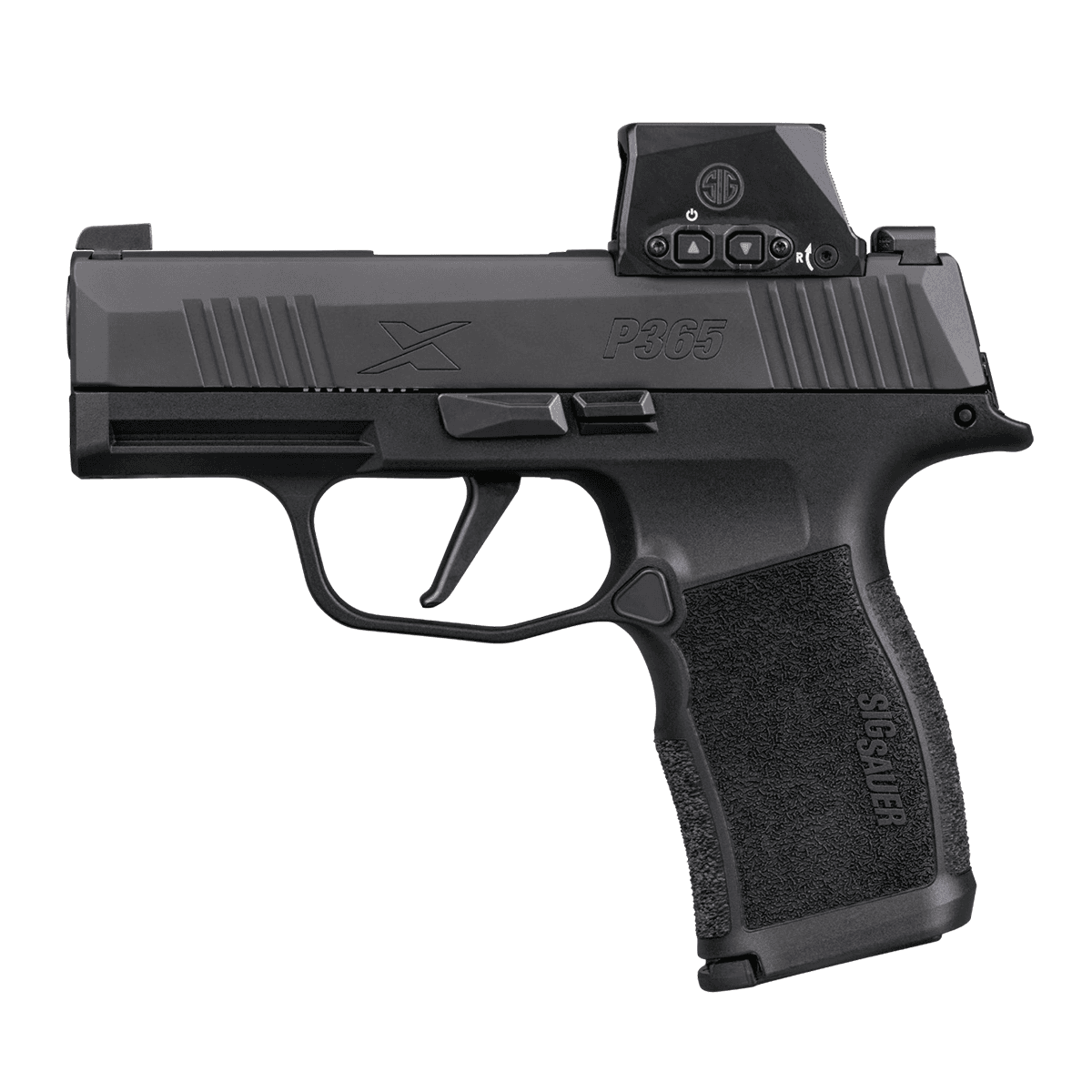 Sig Sauer 365X9BXR3RXSL10 P365X w/Optic Micro-Compact 9mm Luger 10+1 3.10" Black Barrel, Black Nitron Stainless Sig Sauer 365X9BXR3RXSL10 P365X w/Optic Micro-Compact 9mm Luger 10+1 3.10" Black Barrel, Black Nitron Stainless