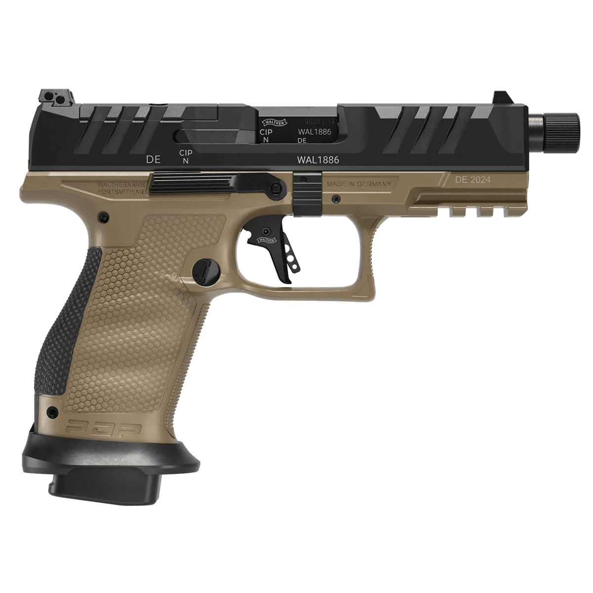 Walther Arms 2880008 PDP Pro SD Compact 9mm Luger 10+1 4.60" Black Threaded Barrel, Black Optic Ready Walther Arms 2880008 PDP Pro SD Compact 9mm Luger 10+1 4.60" Black Threaded Barrel, Black Optic Ready