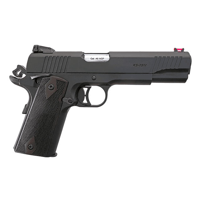 T R Imports 191145BLACK 1911 45 ACP 7+1 Overall Black, Black Polymer Grip T R Imports 191145BLACK 1911 45 ACP 7+1 Overall Black, Black Polymer Grip