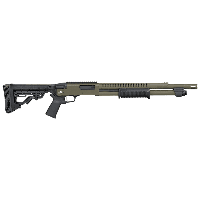 Mossberg 50757 590R 12 Gauge Pump 3" 6+1 18.50" Black/OD Green Cerakote Heat Shield/Barrel Mossberg 50757 590R 12 Gauge Pump 3" 6+1 18.50" Black/OD Green Cerakote Heat Shield/Barrel
