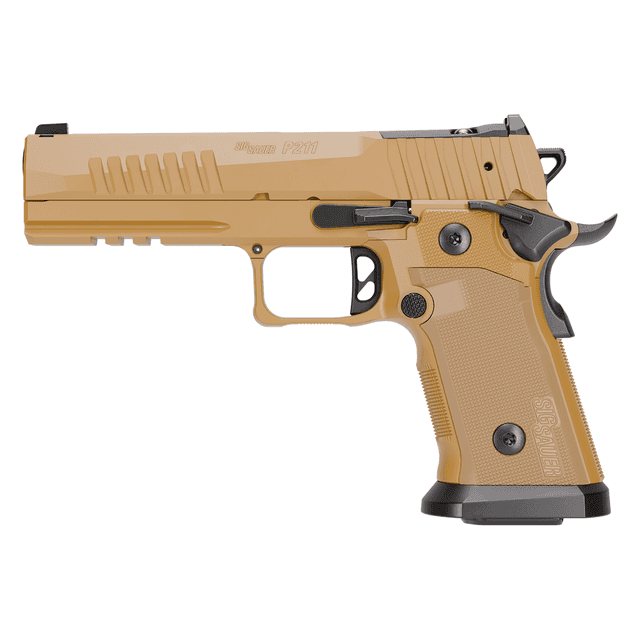 Sig Sauer 211F9GT5COY P211 GT5 Full Size 9mm Luger 21+1 5" Black Barrel, Coyote Cerakote Stainless Steel Optic Ready Sig Sauer 211F9GT5COY P211 GT5 Full Size 9mm Luger 21+1 5" Black Barrel, Coyote Cerakote Stainless Steel Optic Ready