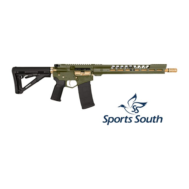 Diamondback DB175AK802 DB15 Sports South Exclusive 5.56 NATO 30+1 16" Gold Cerakote Threaded Barrel, Green Cerakote w/Gold Diamondback DB175AK802 DB15 Sports South Exclusive 5.56 NATO 30+1 16" Gold Cerakote Threaded Barrel, Green Cerakote w/Gold