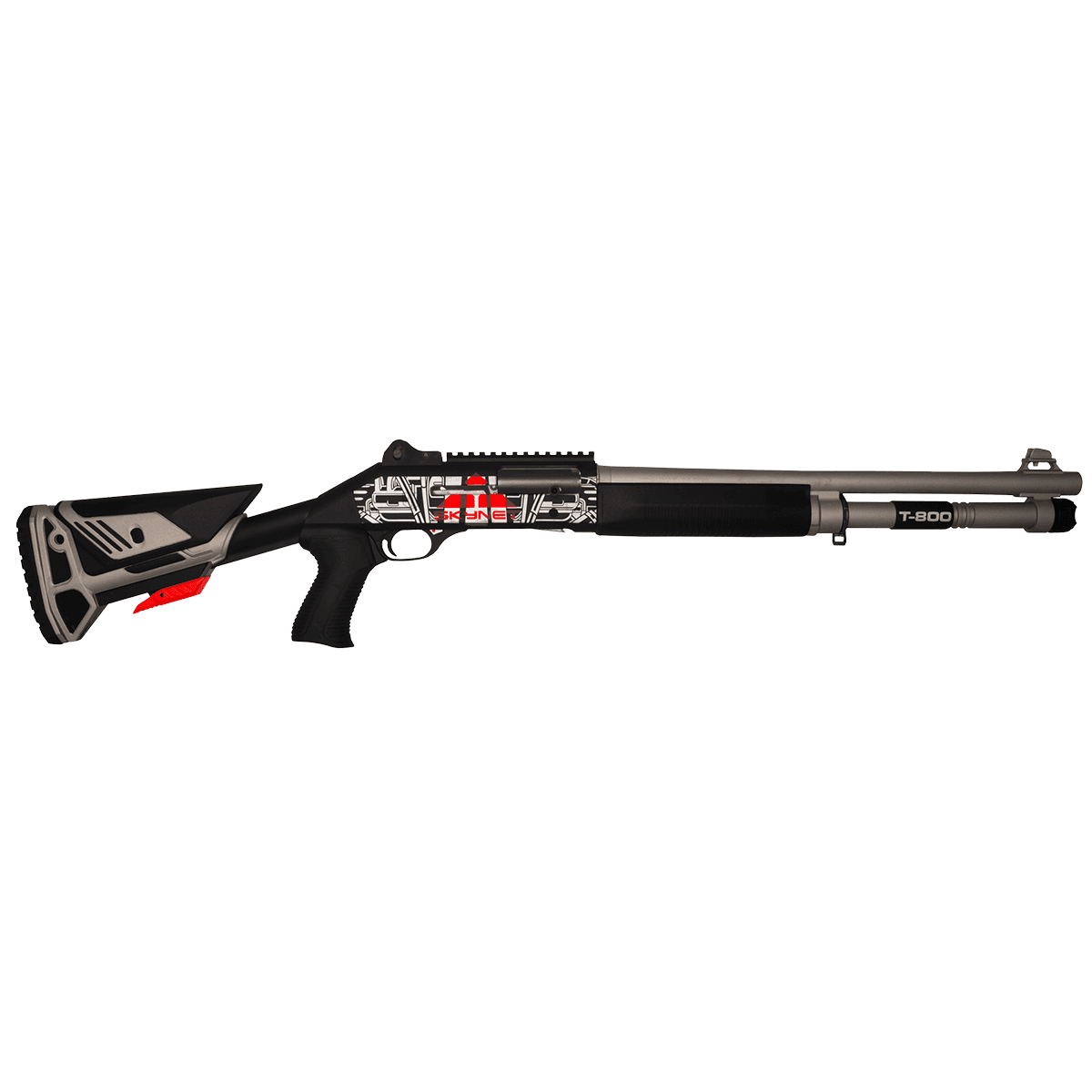 MAC 21000154AA1 1014 Judgement Day 12 Gauge Semi-Auto 3" 5+1 18.50" Anodized Steel Barrel, Black/Gray Anodized Receiver w/Red MAC 21000154AA1 1014 Judgement Day 12 Gauge Semi-Auto 3" 5+1 18.50" Anodized Steel Barrel, Black/Gray Anodized Receiver w/Red