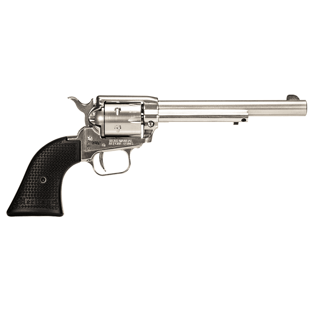 Heritage Mfg RR22NI6 Rough Rider 22 LR 6rd 6.50" Nickel Steel Barrel, Nickel Aluminum Frame Heritage Mfg RR22NI6 Rough Rider 22 LR 6rd 6.50" Nickel Steel Barrel, Nickel Aluminum Frame