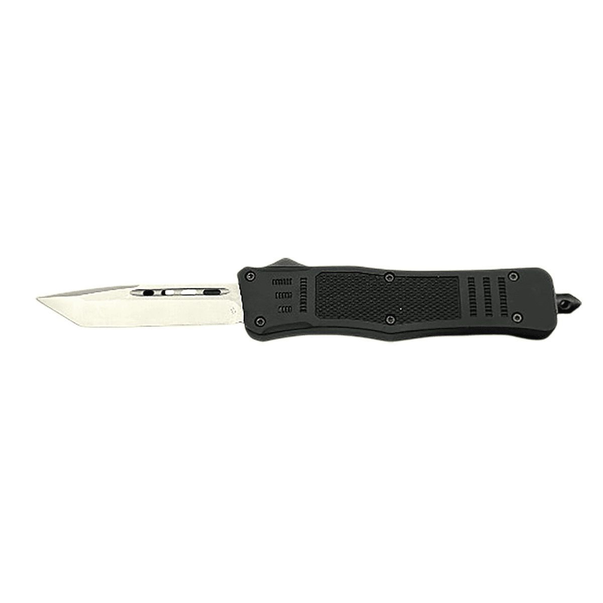 Steel River Knives MT620BULT MT620 Lightweight 3.75" OTF Tanto Plain Polished D2 Steel Blade, 5.50" Black Aluminum Handle Steel River Knives MT620BULT MT620 Lightweight 3.75" OTF Tanto Plain Polished D2 Steel Blade, 5.50" Black Aluminum Handle