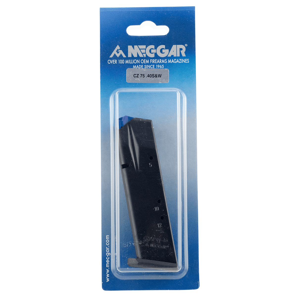 Mec-Gar MGCZ4012AFC CZ 12rd 40 S&W CZ 75B/Shadow 2/75 SP-01/Shadow 85B, Blued w/Anti-Friction Coating Carbon Steel Mec-Gar MGCZ4012AFC CZ 12rd 40 S&W CZ 75B/Shadow 2/75 SP-01/Shadow 85B, Blued w/Anti-Friction Coating Carbon Steel