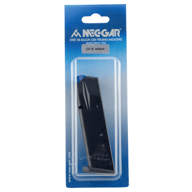 Mec-Gar MGCZ4012AFC CZ 12rd 40 S&W CZ 75B/Shadow 2/75 SP-01/Shadow 85B, Blued w/Anti-Friction Coating Carbon Steel Mec-Gar MGCZ4012AFC CZ 12rd 40 S&W CZ 75B/Shadow 2/75 SP-01/Shadow 85B, Blued w/Anti-Friction Coating Carbon Steel