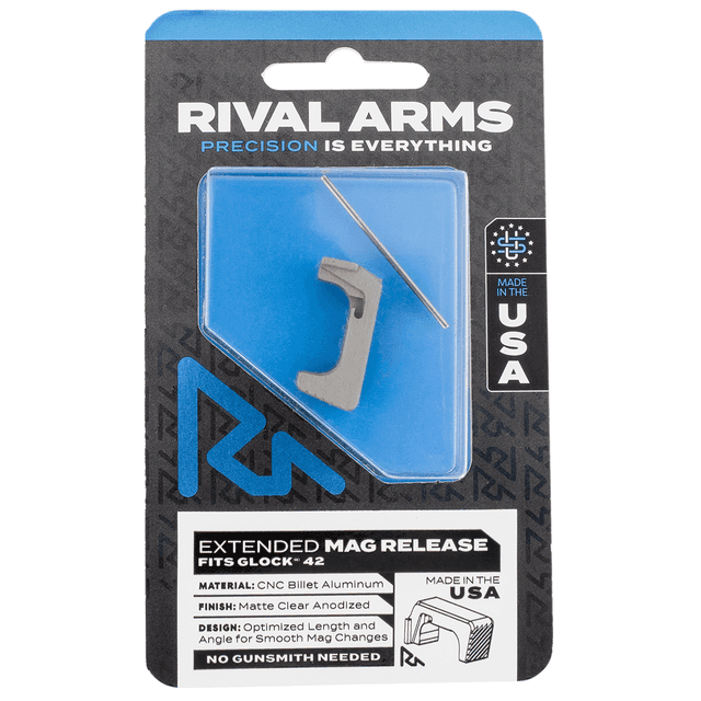 Rival Arms RA72S001D Magazine Release Extended Dark Gray Aluminum for Sig P320 Rival Arms RA72S001D Magazine Release Extended Dark Gray Aluminum for Sig P320
