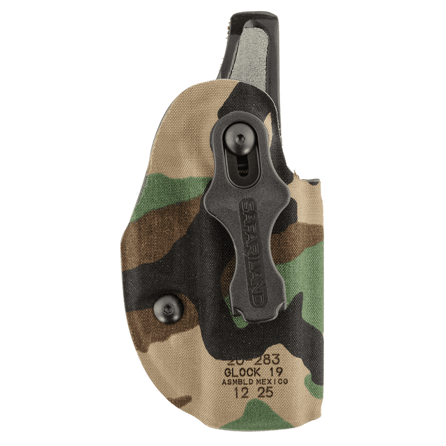 Safariland 20283C991 Species IWB Woodland Camo Compatible w/ Glock 19 Belt Clip Right Hand Safariland 20283C991 Species IWB Woodland Camo Compatible w/ Glock 19 Belt Clip Right Hand