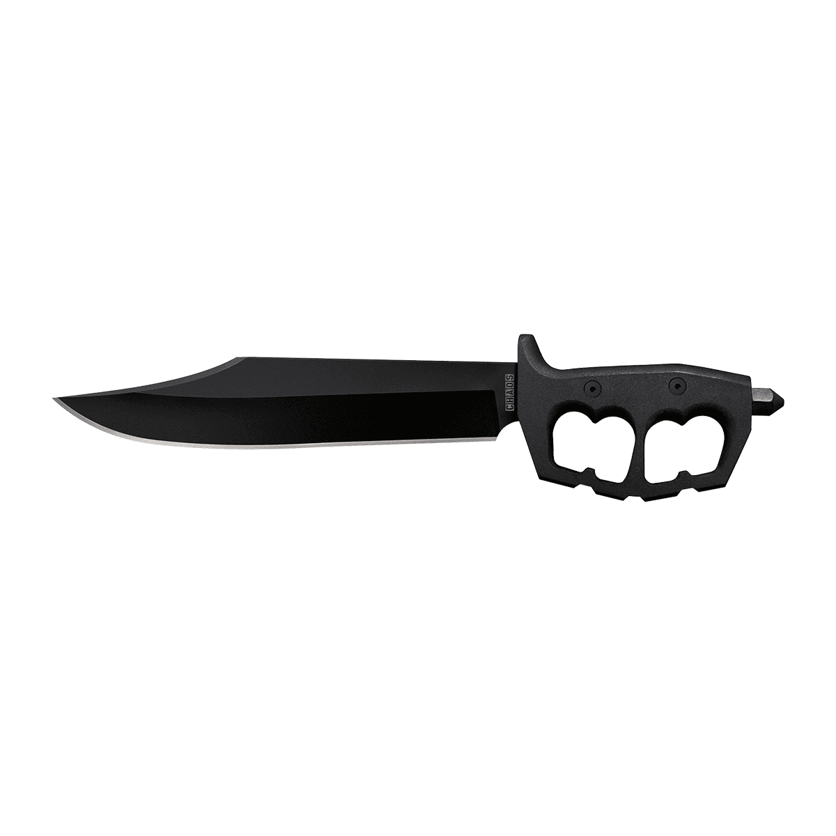 Cold Steel CS80NTB Chaos 10.50" Fixed Clip Point Bowie Plain Black SK-5 Steel Blade, 6" Black w/Double Ring Aluminum Handle Cold Steel CS80NTB Chaos 10.50" Fixed Clip Point Bowie Plain Black SK-5 Steel Blade, 6" Black w/Double Ring Aluminum Handle
