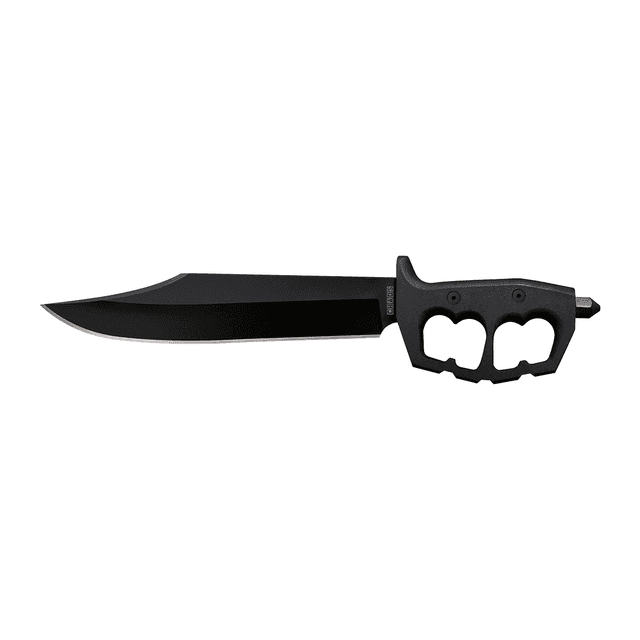Cold Steel CS80NTB Chaos 10.50" Fixed Clip Point Bowie Plain Black SK-5 Steel Blade, 6" Black w/Double Ring Aluminum Handle Cold Steel CS80NTB Chaos 10.50" Fixed Clip Point Bowie Plain Black SK-5 Steel Blade, 6" Black w/Double Ring Aluminum Handle