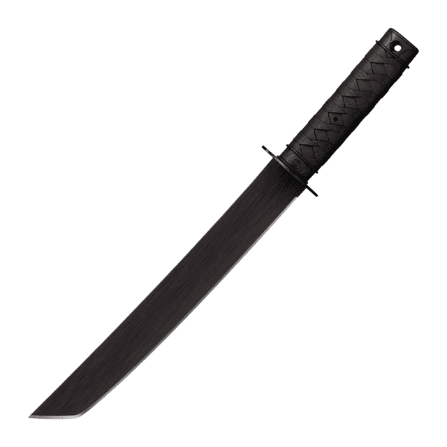 Cold Steel CS97TKJZ Tactical 13" Fixed Tanto Machete Plain Black Matte Baked-On Anti Rust 65Mn Carbon Steel Blade, 6.38" Black Polypropylene Handle Cold Steel CS97TKJZ Tactical 13" Fixed Tanto Machete Plain Black Matte Baked-On Anti Rust 65Mn Carbon Steel Blade, 6.38" Black Polypropylene Handle