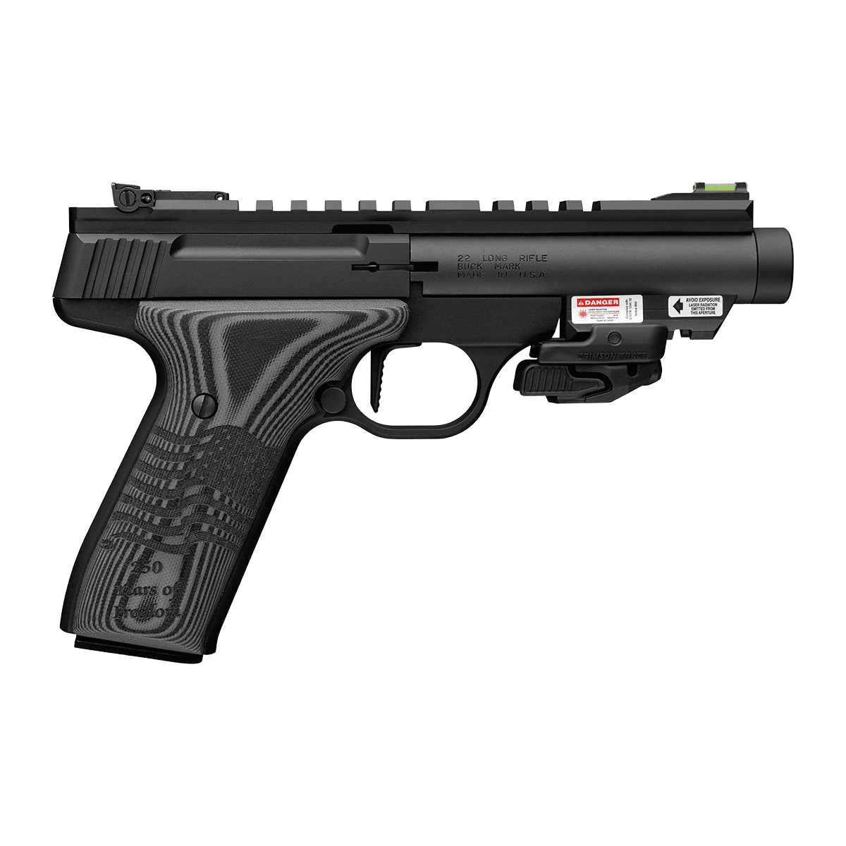 Browning 051612490 Buck Mark Black Label 250 SR 22 LR 10+1 4.40" Matte Black Threaded Bull Barrel Browning 051612490 Buck Mark Black Label 250 SR 22 LR 10+1 4.40" Matte Black Threaded Bull Barrel