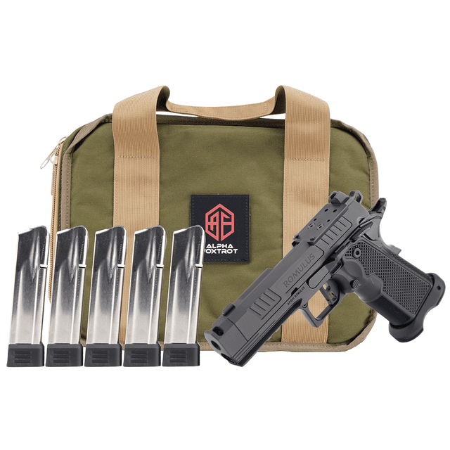 Alpha Foxtrot AA47X1QIG-XDBK20-PROM AF1911 Romulus Promo 9mm Luger 20+1 3.50" Black DLC Threaded Compensated Barrel Alpha Foxtrot AA47X1QIG-XDBK20-PROM AF1911 Romulus Promo 9mm Luger 20+1 3.50" Black DLC Threaded Compensated Barrel