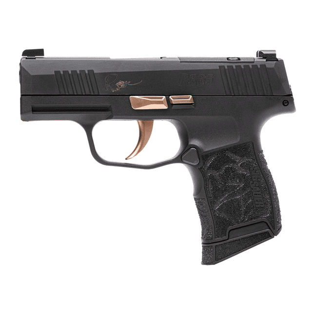 Sig Sauer 365380ROSE P365 Rose Kit Micro-Compact 380 ACP 10+1 3.10" Black Nitron Stainless Steel Optic Ready, Black w/Rose Gold Sig Sauer 365380ROSE P365 Rose Kit Micro-Compact 380 ACP 10+1 3.10" Black Nitron Stainless Steel Optic Ready, Black w/Rose Gold