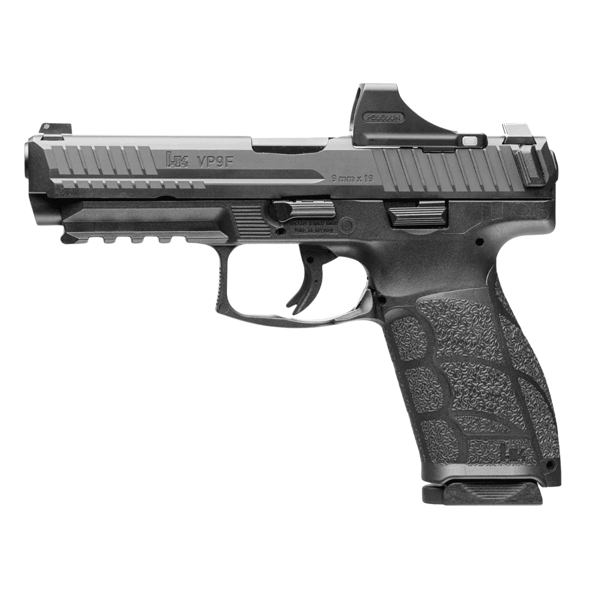 HK 81001496 VP9 A1 w/Optic Full Size 9mm Luger 10+1 4.53" Black Steel Polygonal Rifled Barrel & Serrated w/Optic Slide HK 81001496 VP9 A1 w/Optic Full Size 9mm Luger 10+1 4.53" Black Steel Polygonal Rifled Barrel & Serrated w/Optic Slide