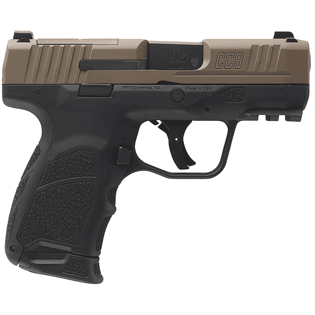 HK 81001193 CC9 Micro Compact 9mm Luger 10+1 3.32" Black Polygonal Rifled Barrel, Flat Dark Earth Cerakote Optic Ready HK 81001193 CC9 Micro Compact 9mm Luger 10+1 3.32" Black Polygonal Rifled Barrel, Flat Dark Earth Cerakote Optic Ready