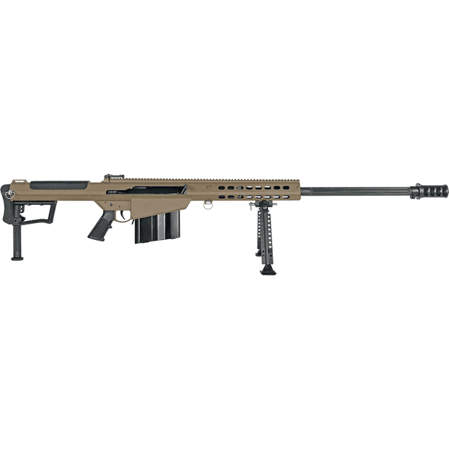 Barrett 20186 M107A1 50 BMG 10+1 29" Fluted Barrel, Flat Dark Earth Receiver w/Picatinny Rail, M-LOK Handguard, QD BiPod Forend Barrett 20186 M107A1 50 BMG 10+1 29" Fluted Barrel, Flat Dark Earth Receiver w/Picatinny Rail, M-LOK Handguard, QD BiPod Forend