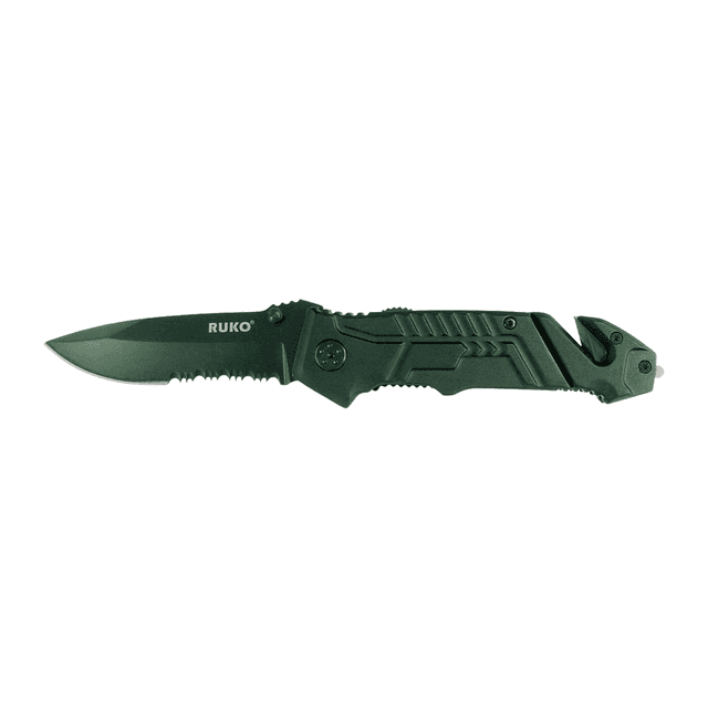 Ruko Knives RUK0144S Shark 3.25" Folding 440A Stainless Steel Blade, Black Aluminum/Rubber Handle Ruko Knives RUK0144S Shark 3.25" Folding 440A Stainless Steel Blade, Black Aluminum/Rubber Handle