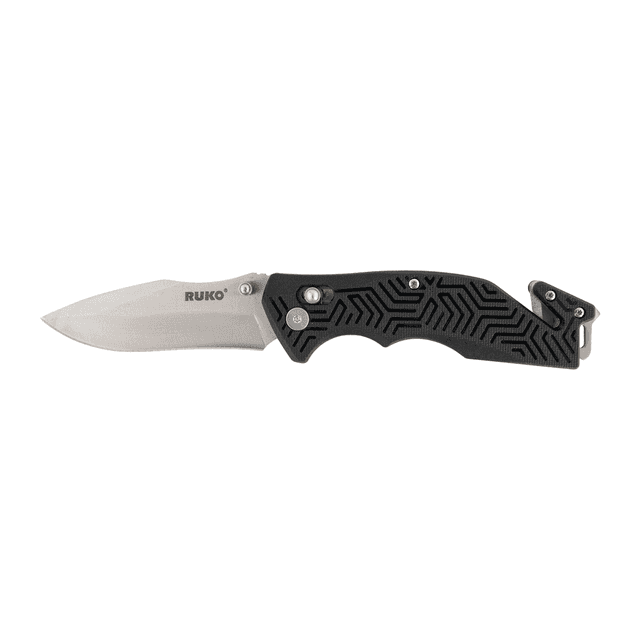 Ruko Knives RUK0188BK Rescue 3.50" Folding 420A Steel Blade, GFN/SS Handle, Boxed Ruko Knives RUK0188BK Rescue 3.50" Folding 420A Steel Blade, GFN/SS Handle, Boxed