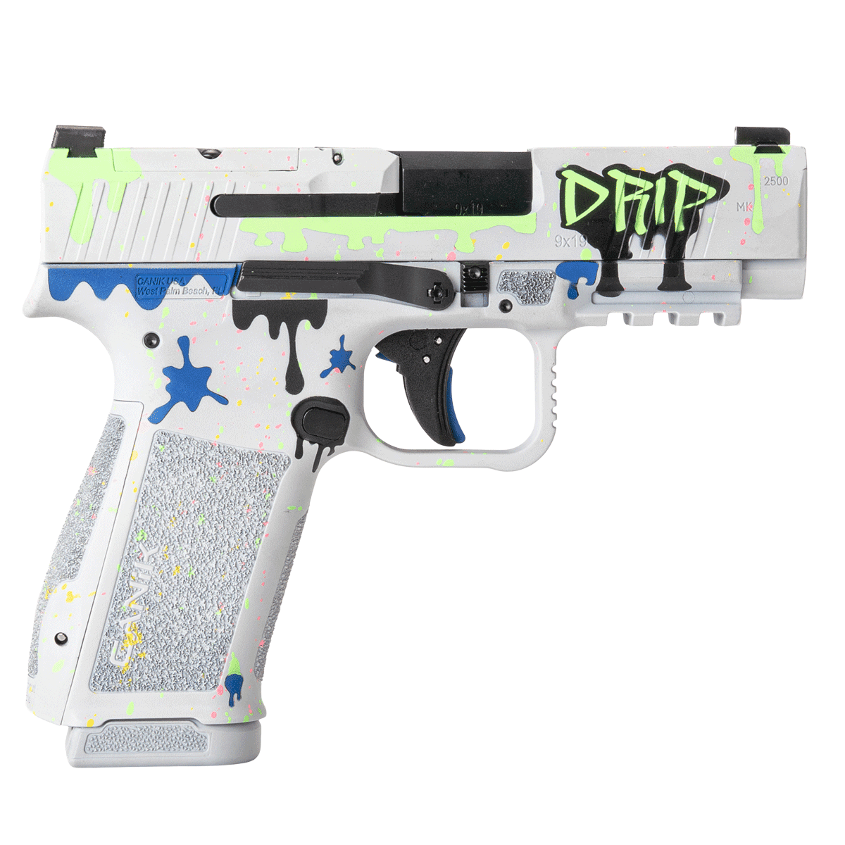 Canik HG7896DRW-N Mete MC9LS Signature Drip 9mm Luger 17+1 3.64" Optic Ready/Serrated Slide, Polymer Frame w/Picatinny Rail Canik HG7896DRW-N Mete MC9LS Signature Drip 9mm Luger 17+1 3.64" Optic Ready/Serrated Slide, Polymer Frame w/Picatinny Rail