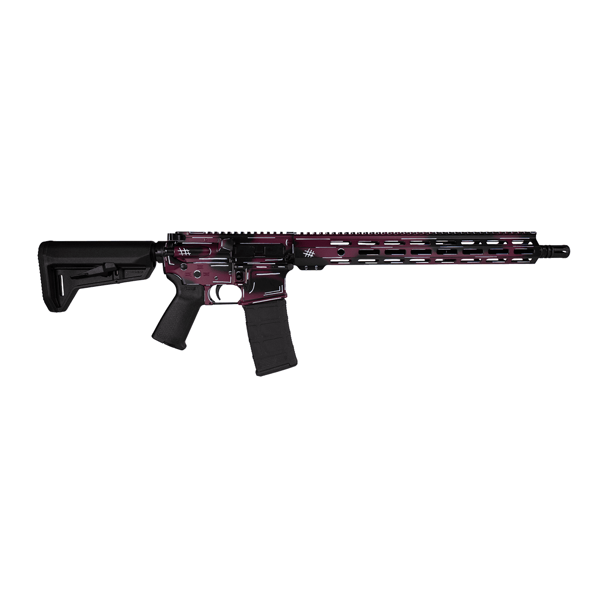 Shark Coast Tactical SCC02119ABKCH Anime-15 5.56 NATO 30+1 16" Black Nitride Threaded Barrel, Black Cherry Shark Coast Tactical SCC02119ABKCH Anime-15 5.56 NATO 30+1 16" Black Nitride Threaded Barrel, Black Cherry