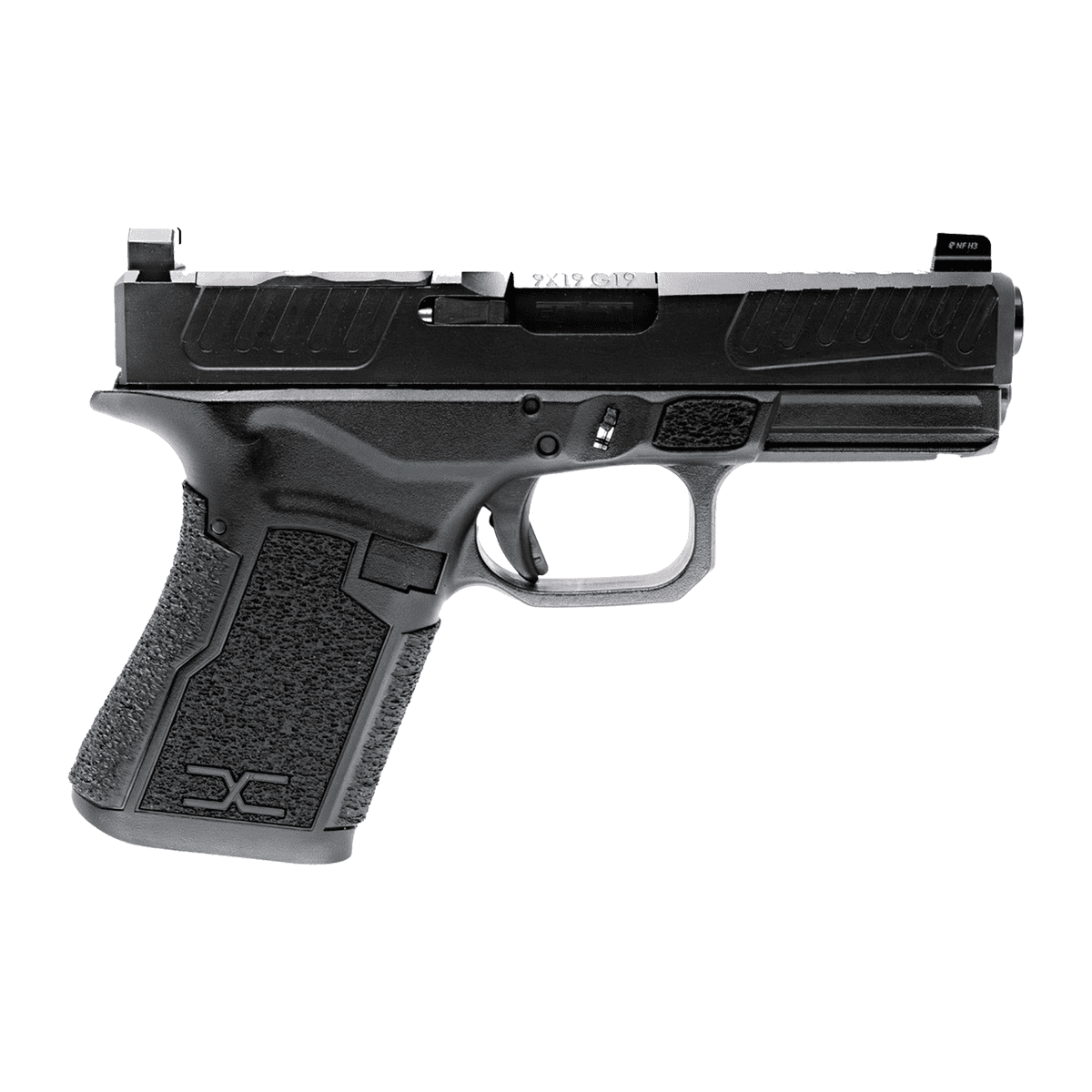 Faxon Firearms FX19D02 FX-19 Duty Gen 2 Compact Frame 9mm Luger Black DLC Stainless Steel Optic Ready Faxon Firearms FX19D02 FX-19 Duty Gen 2 Compact Frame 9mm Luger Black DLC Stainless Steel Optic Ready