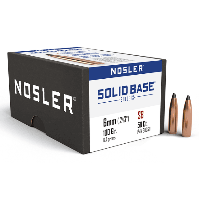 Nosler 38050 Solid Base 6mm 100gr Soft Point 50CT Nosler 38050 Solid Base 6mm 100gr Soft Point 50CT