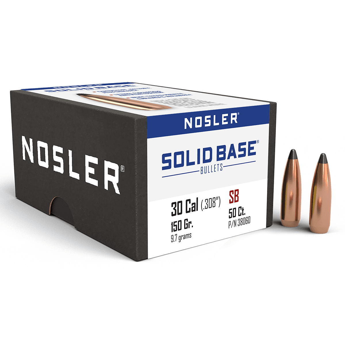 Nosler 38060 Solid Base 30Cal 150gr Soft Point 50CT Nosler 38060 Solid Base 30Cal 150gr Soft Point 50CT