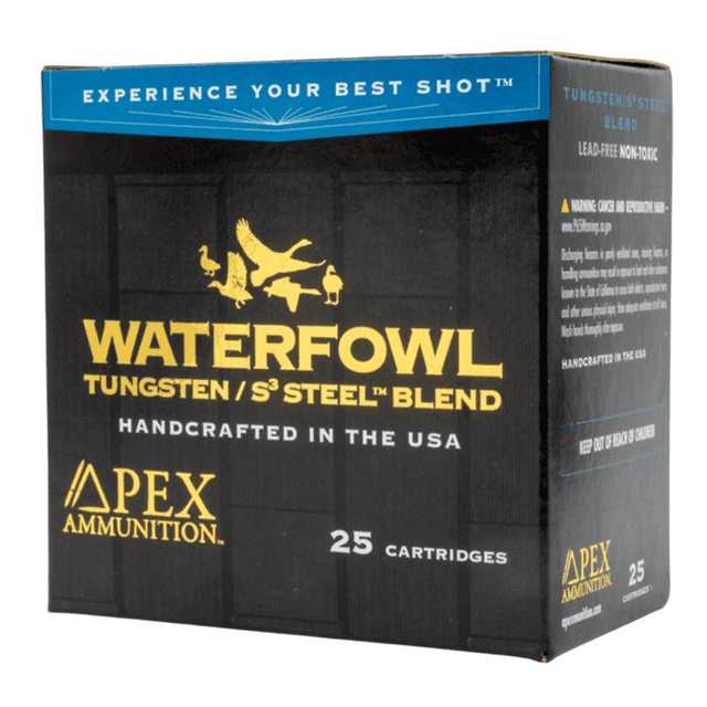 Apex Ammunition WS20-275 Waterfowl TSS/S3 20 Gauge 3" 1 1/8oz 2/7.5Shot 25 Per Box Apex Ammunition WS20-275 Waterfowl TSS/S3 20 Gauge 3" 1 1/8oz 2/7.5Shot 25 Per Box