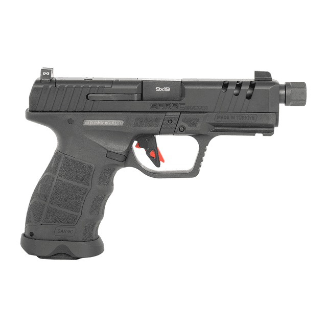 Sarsilmaz SAR9CSOCOMBL10 SAR9 SOCOM Compact 9mm Luger 10+1 4.70" Black Threaded Barrel, Black Steel Optic Cut Sarsilmaz SAR9CSOCOMBL10 SAR9 SOCOM Compact 9mm Luger 10+1 4.70" Black Threaded Barrel, Black Steel Optic Cut