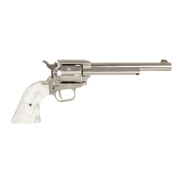Heritage Mfg RR22NI6WP Rough Rider 22 LR 6 Shot 6.50" Nickel Satin Alloy Steel Barrel & Cylinder, Nickel Zinc Alloy Frame Heritage Mfg RR22NI6WP Rough Rider 22 LR 6 Shot 6.50" Nickel Satin Alloy Steel Barrel & Cylinder, Nickel Zinc Alloy Frame