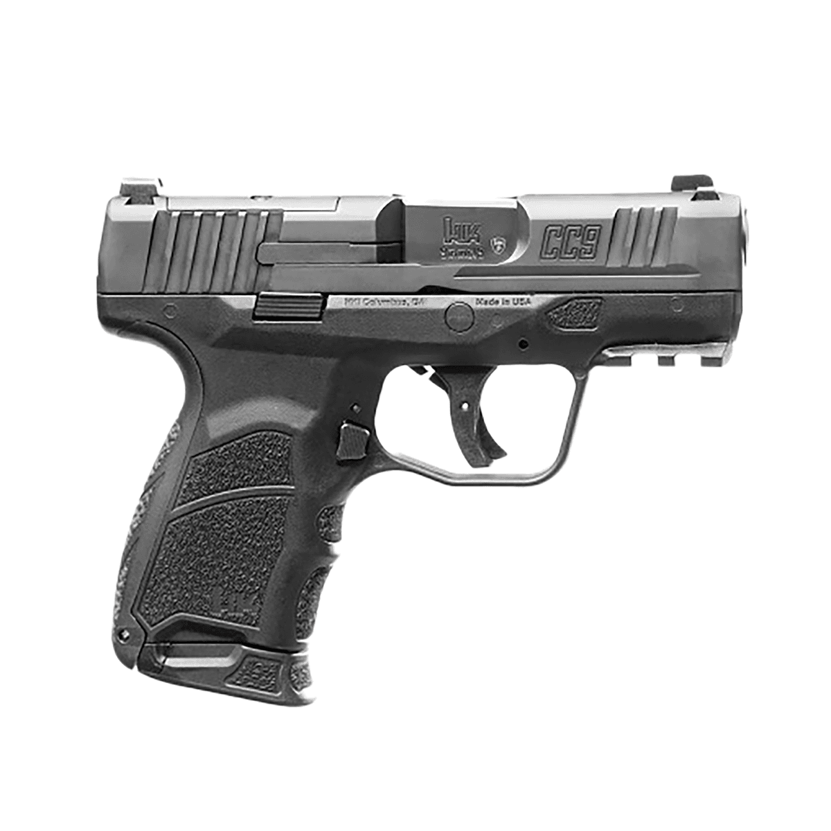 HK 81000551 CC9 Micro Compact 9mm Luger 10+1 3.32" Black Polygonal Rifled Barrel, Optic Ready HK 81000551 CC9 Micro Compact 9mm Luger 10+1 3.32" Black Polygonal Rifled Barrel, Optic Ready