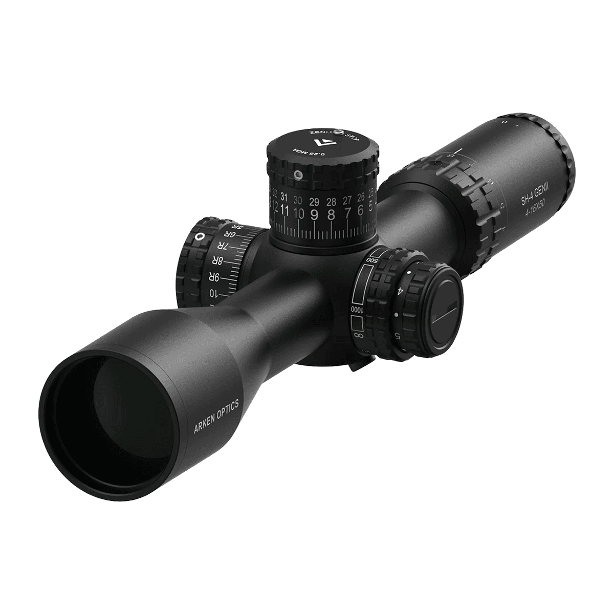 Arken SH4GII-4160VHR Matte Black 4-16x 50mm 34mm Tube Illuminated Red VHR MOA Reticle Arken SH4GII-4160VHR Matte Black 4-16x 50mm 34mm Tube Illuminated Red VHR MOA Reticle