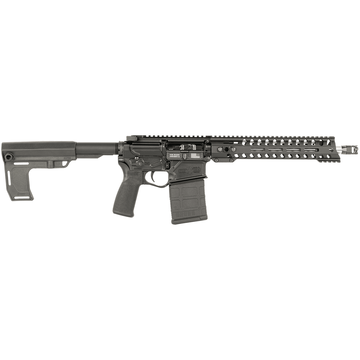 Patriot Ordnance Factory 1665 Rogue SBR 308 Win 20+1 12.50" Black Nitride Match Grade Threaded Barrel Patriot Ordnance Factory 1665 Rogue SBR 308 Win 20+1 12.50" Black Nitride Match Grade Threaded Barrel