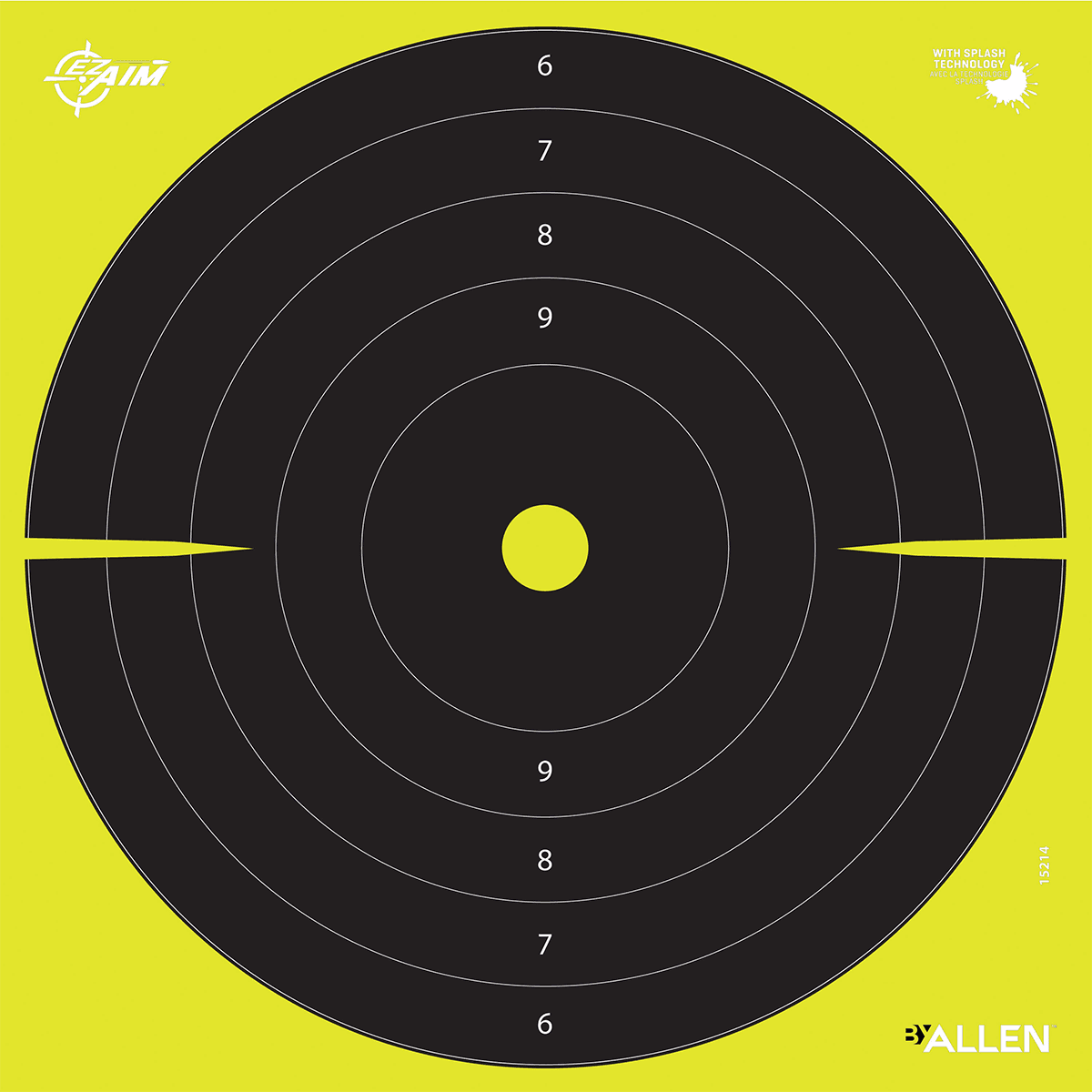 Allen 15214-30 EZ Aim Splash Bullseye Hanging Paper Black/Chartreuse 30Pack Allen 15214-30 EZ Aim Splash Bullseye Hanging Paper Black/Chartreuse 30Pack