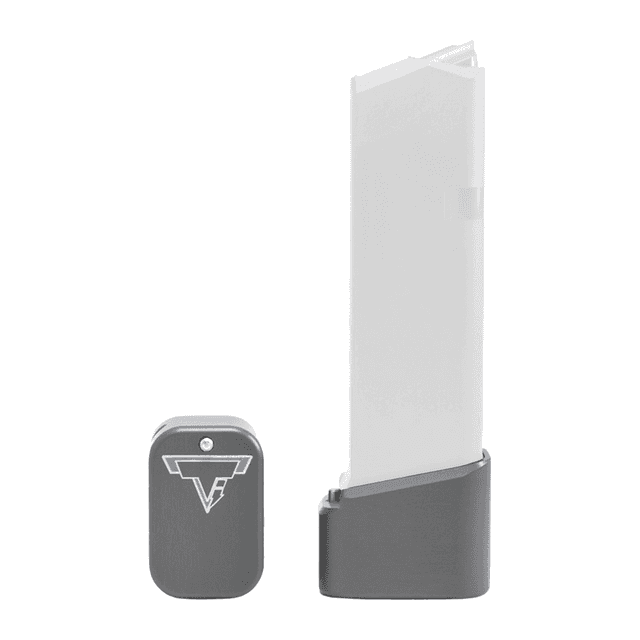 Taran Tactical GBP940C-5 Firepower Base Pad Fits Glock 19/23 Titanium Gray Aluminum Taran Tactical GBP940C-5 Firepower Base Pad Fits Glock 19/23 Titanium Gray Aluminum