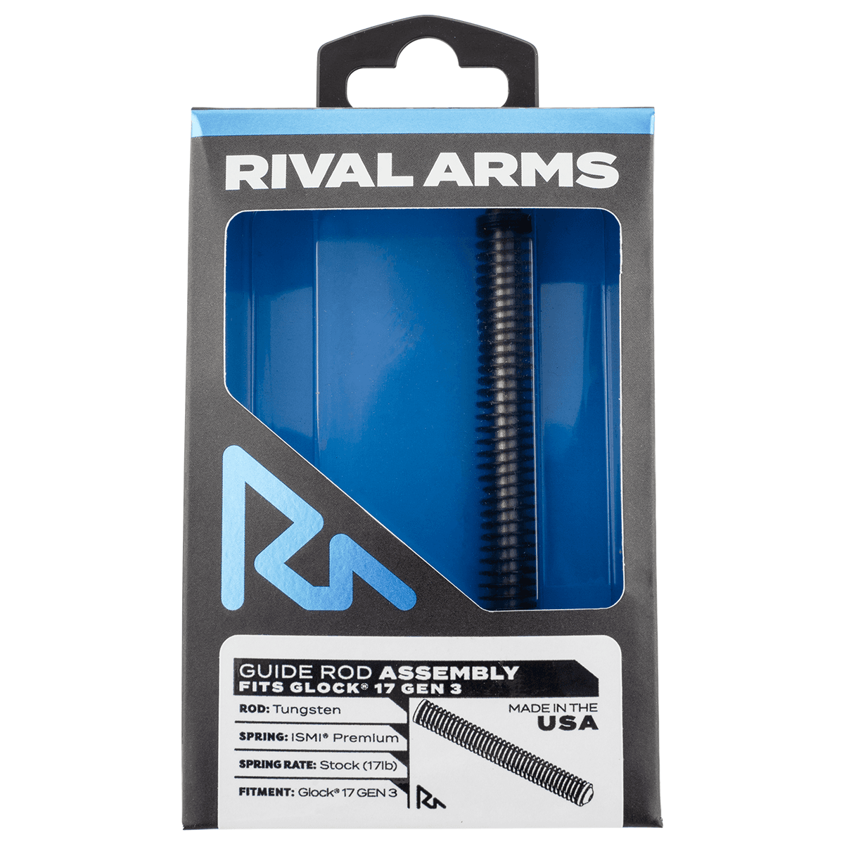 Rival Arms RA50G101T Guide Rod Assembly Fits Glock 17 Gen3 Tungsten Rival Arms RA50G101T Guide Rod Assembly Fits Glock 17 Gen3 Tungsten