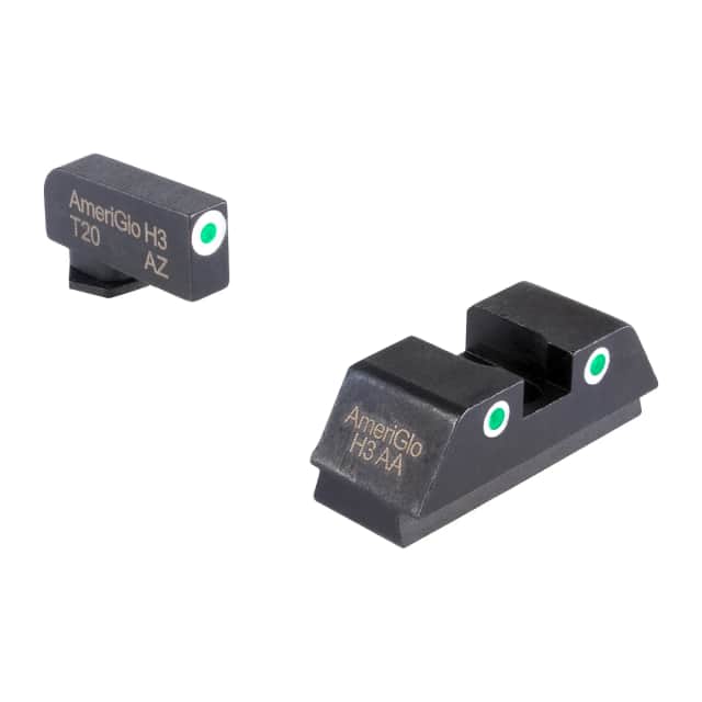 AmeriGlo GL339 3 Dot Square Notch Rear Green Tritium/White Outline Black Frame Fits Glock 42/43/43X/48 AmeriGlo GL339 3 Dot Square Notch Rear Green Tritium/White Outline Black Frame Fits Glock 42/43/43X/48