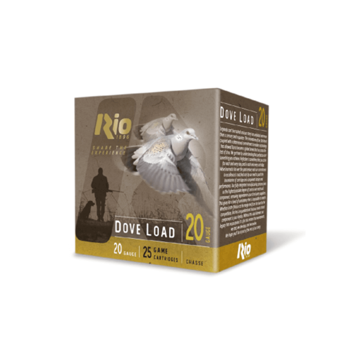 Rio Ammunition RDL2075 Dove Load 20 Gauge 2.75" 7.5 Shot 25 Per Box Rio Ammunition RDL2075 Dove Load 20 Gauge 2.75" 7.5 Shot 25 Per Box