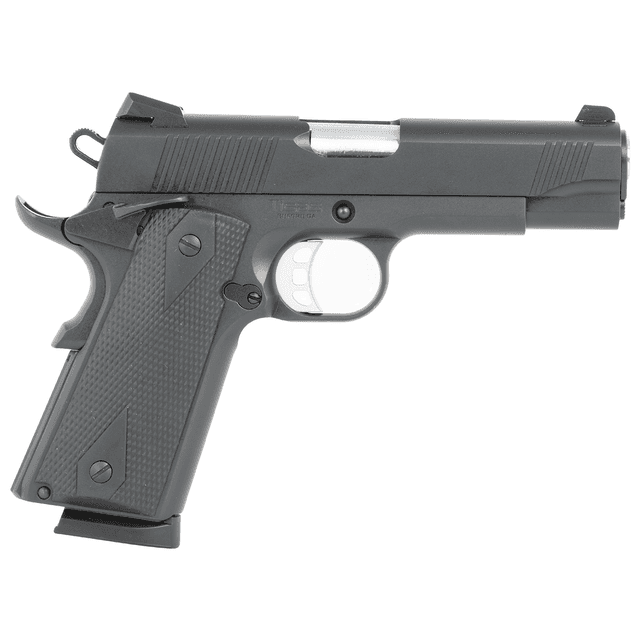 Tisas Arms 10100121 1911 Carry 9mm Luger 9+1 4.25" Black Cerakote Carbon Steel Serrated Slide & Frame w/Beavertail Tisas Arms 10100121 1911 Carry 9mm Luger 9+1 4.25" Black Cerakote Carbon Steel Serrated Slide & Frame w/Beavertail