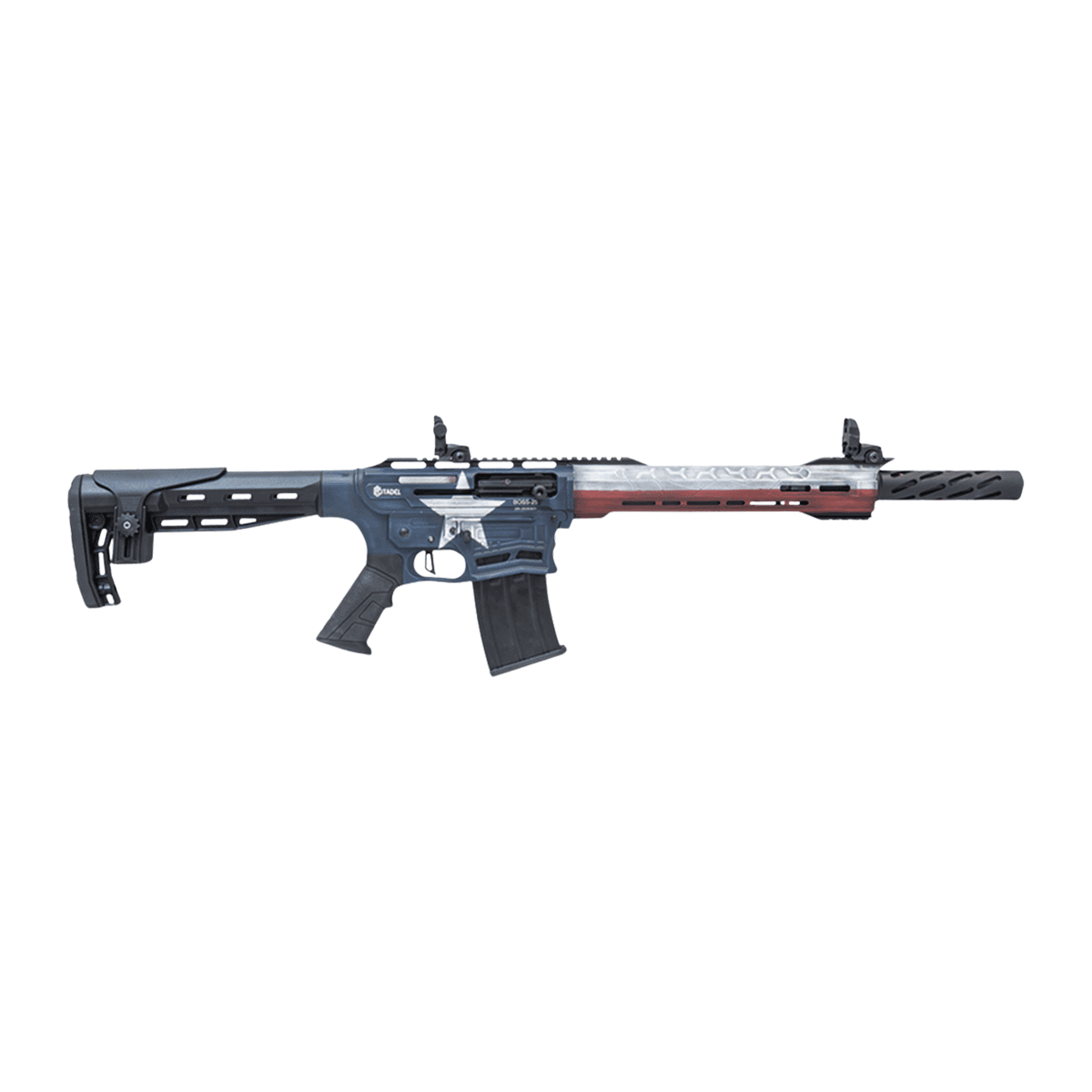 Citadel CBOSS2512-TEX Boss25 12 Gauge 3" 5+1 18.75" Threaded Barrel, Texas Flag Steel Receiver Citadel CBOSS2512-TEX Boss25 12 Gauge 3" 5+1 18.75" Threaded Barrel, Texas Flag Steel Receiver