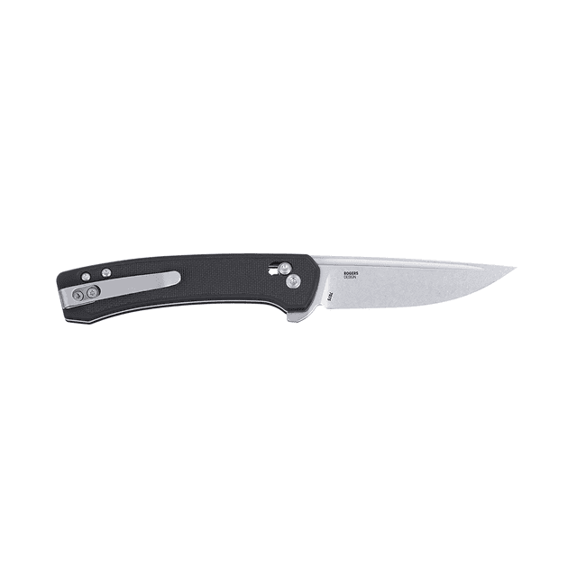 CRKT 7075 Q Compact 3.05" Folding Drop Point Plain Stonewashed 14C28N Steel Blade, Black GRN Handle CRKT 7075 Q Compact 3.05" Folding Drop Point Plain Stonewashed 14C28N Steel Blade, Black GRN Handle
