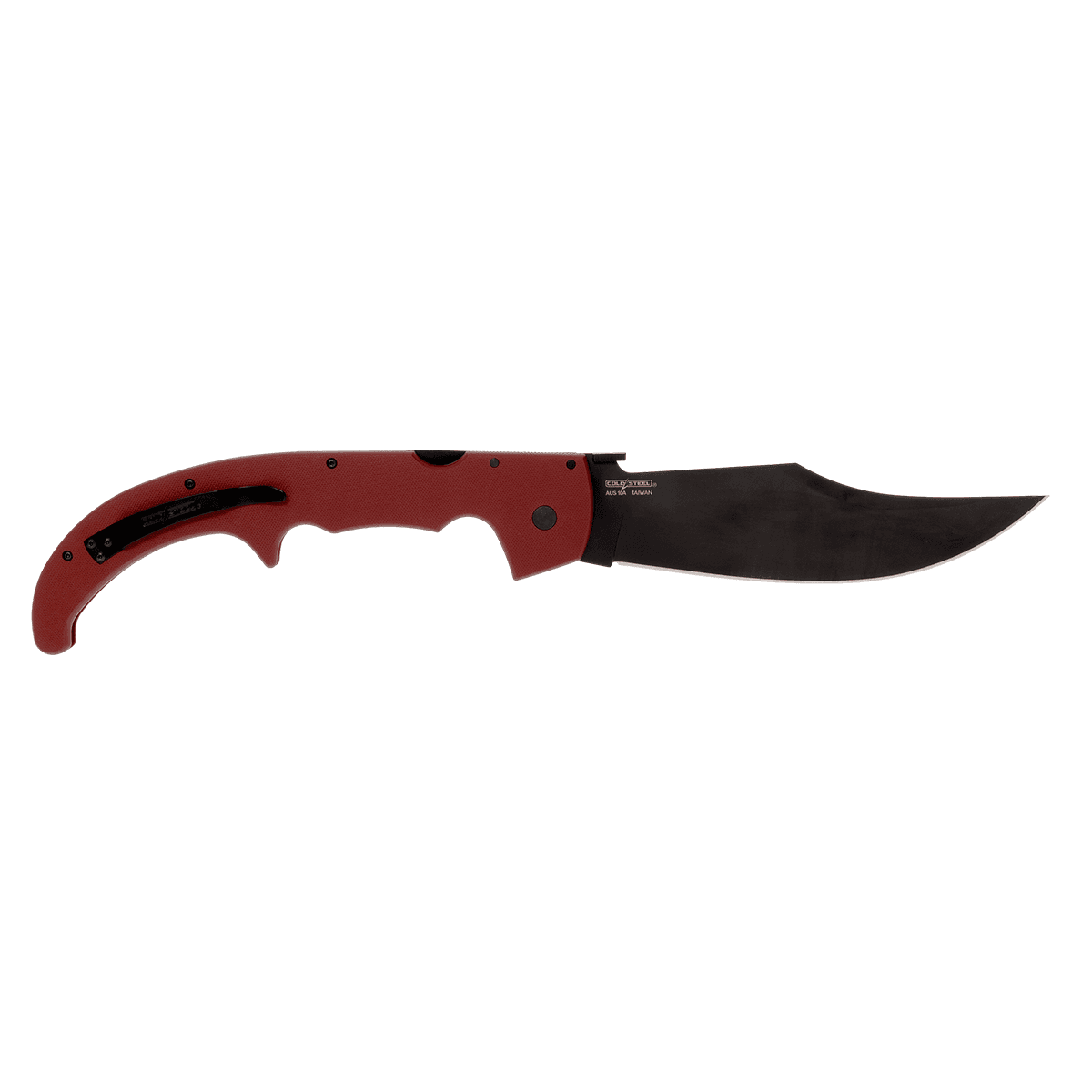 Cold Steel CS62MGCRRBK Espada XL 7.50" Folding Clip Point Plain AUS10A SS Blade, 9.25" Ruby Red Textured G10 Handle Cold Steel CS62MGCRRBK Espada XL 7.50" Folding Clip Point Plain AUS10A SS Blade, 9.25" Ruby Red Textured G10 Handle