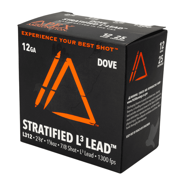 Apex Ammunition ED12-78 12 Gauge 2.75" 1 1/8oz 7/8 Shot 25 Per Box Apex Ammunition ED12-78 12 Gauge 2.75" 1 1/8oz 7/8 Shot 25 Per Box
