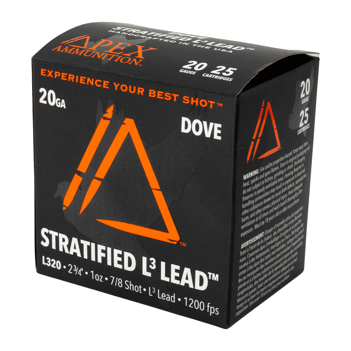 Apex Ammunition ED20-78 20 Gauge 2.75" 1oz 7/8 Shot 25 Per Box Apex Ammunition ED20-78 20 Gauge 2.75" 1oz 7/8 Shot 25 Per Box