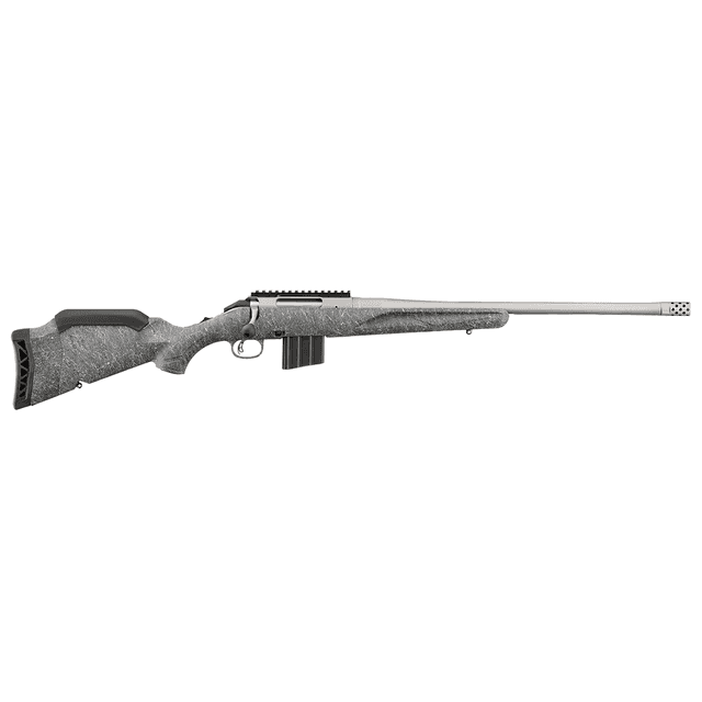 Ruger 46907 American II Full Size 400 Legend 5+1 20" Cobalt Cerakote Spiral Fluted Threaded Barrel, Gray Splatter Ruger 46907 American II Full Size 400 Legend 5+1 20" Cobalt Cerakote Spiral Fluted Threaded Barrel, Gray Splatter