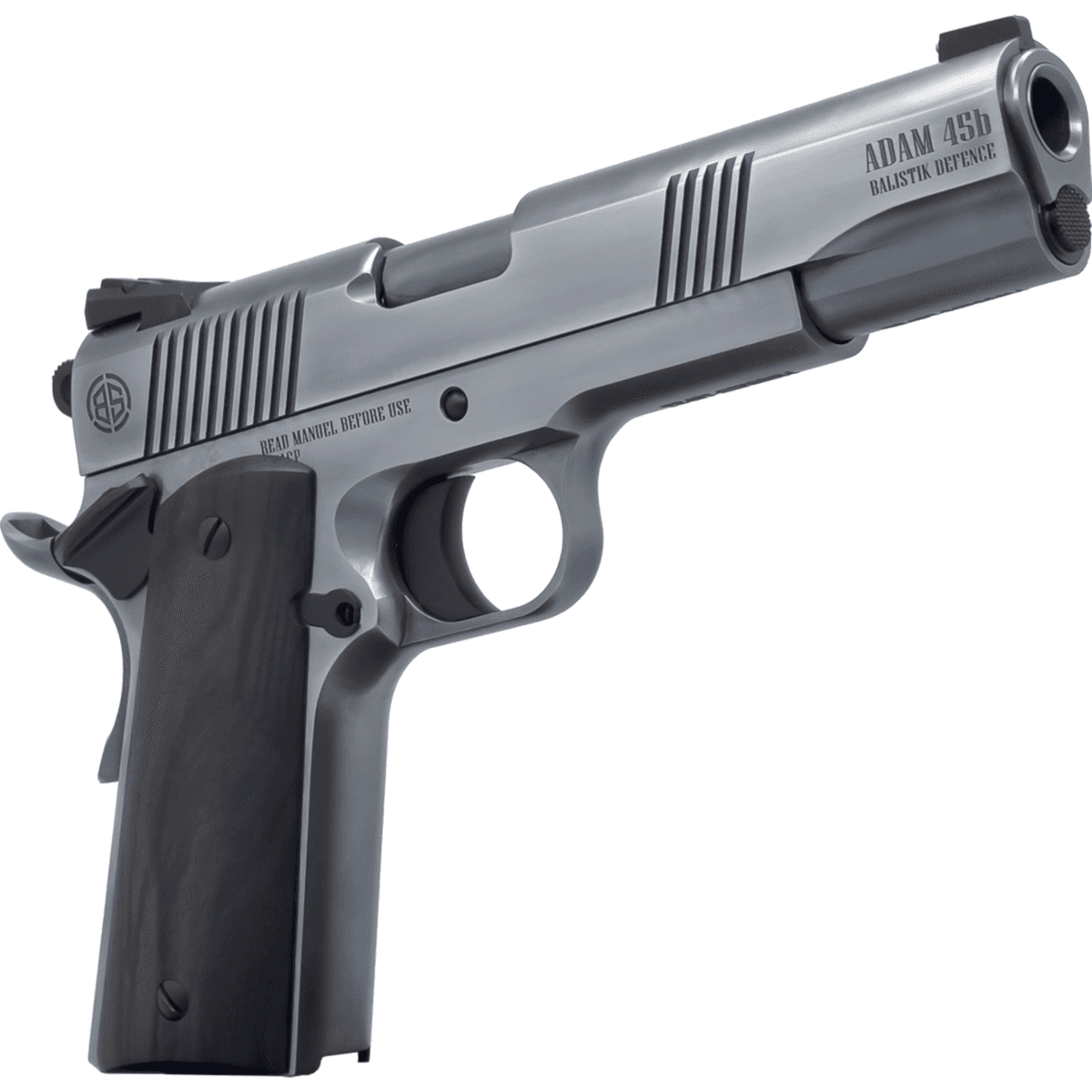 Dickinson LLC DKSN45LB Adam 1911 Lead Full Size 45 ACP 8+1 5" Stainless Barrel, Steel B Serrations Slide Dickinson LLC DKSN45LB Adam 1911 Lead Full Size 45 ACP 8+1 5" Stainless Barrel, Steel B Serrations Slide